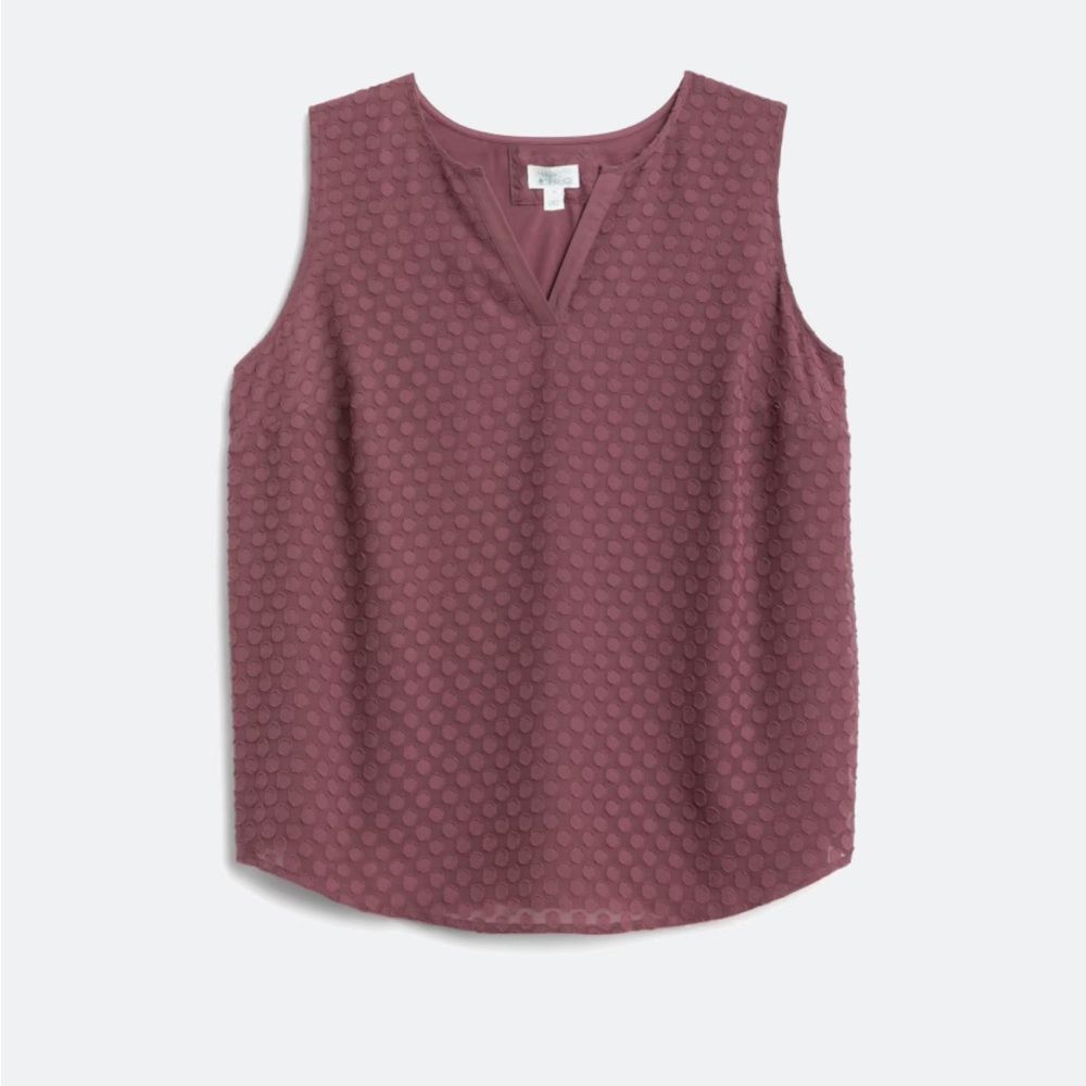 Women's Sleeveless Textured Top - Mauve